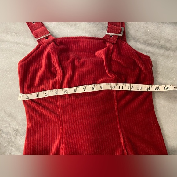 No Boundaries Size M Soft Stretchy Bodycon Pink Ribbed Velour Mini Dress Buckles - Picture 9 of 10